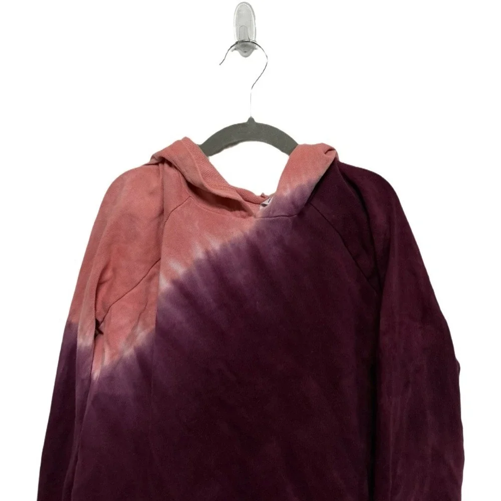 Old Navy Girls Tie Dye Hoodie Size 8 Pink Purple Pullover Sweatshirt Cozy